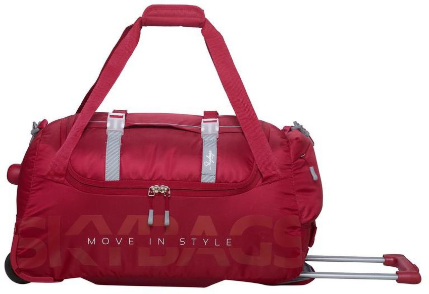 SKYBAGS 22 inch 55 cm SNAZZY Duffel With Wheels Strolley Red