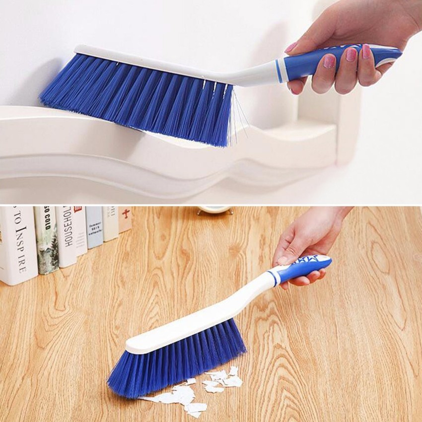 Livronic Plastic Dust Cleaning Brush Upholstery Long Handle Cleaning Brush  Long Bristle For Tiles,Carpet,Bed,Sofa,Mattress,Window,Bathroom Car