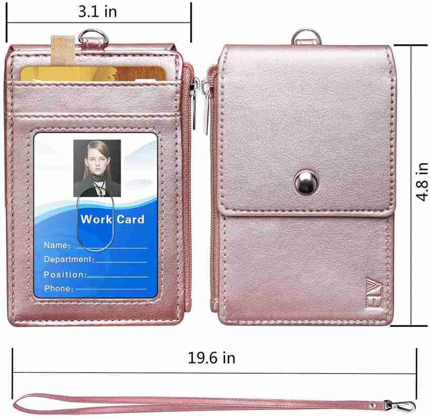 ELV Badge Holder with Zipper, ID Badge Card Holder Wallet with 5 Card  Slots, 1 Side RFID Blocking Po…See more ELV Badge Holder with Zipper, ID  Badge