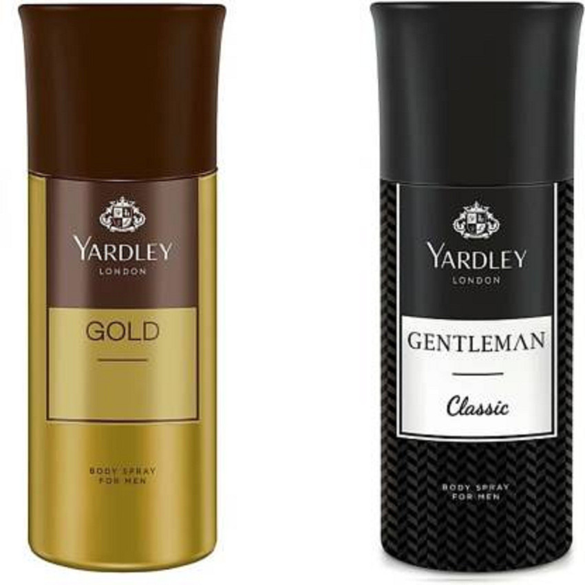 Yardley London GOLD AND GENTLEMAN CLASSIC Body Spray For Men Women