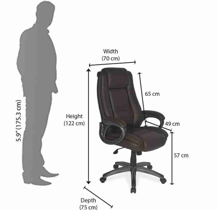Nilkamal Sara Protected Leather Office Arm Chair Price in India