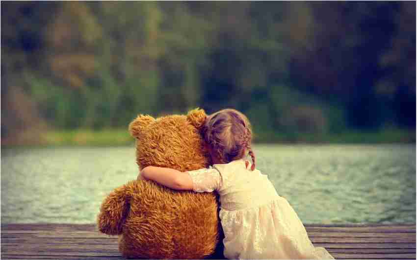 Teddy bear and little girl top