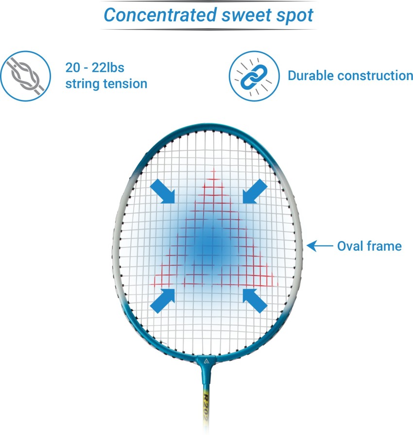 Adrenex by Flipkart R202 Combo White, Blue Strung Badminton Racquet