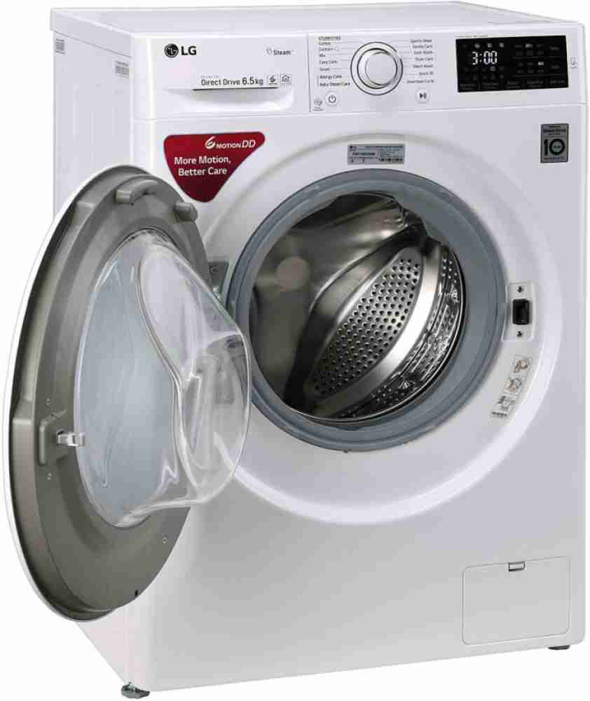 LG 6.5 kg Fully Automatic Front Load Washing Machine White Price in India  Buy LG 6.5 kg Fully Automatic Front Load Washing Machine White online at 