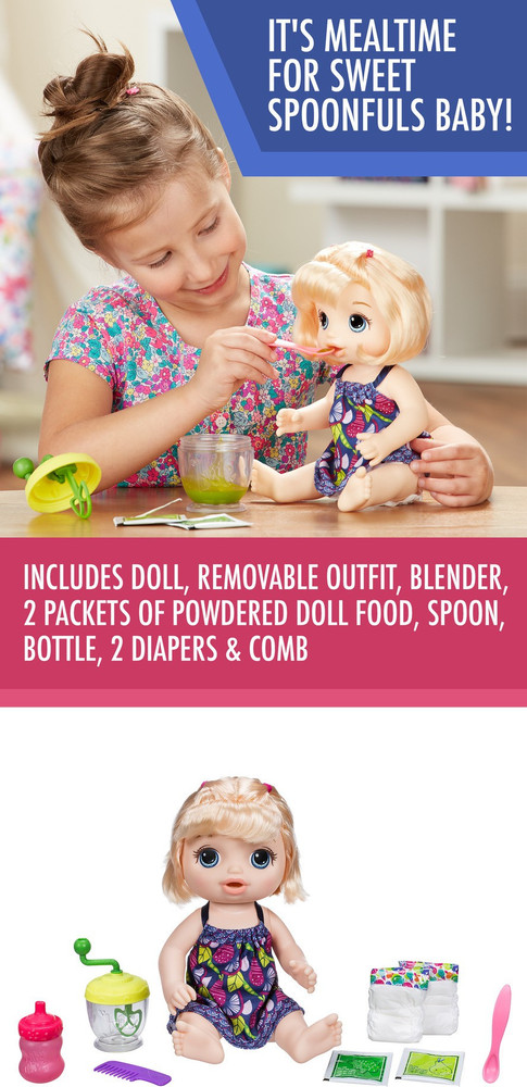 Baby Alive Sweet Spoonfuls Baby Blonde Straight Hair