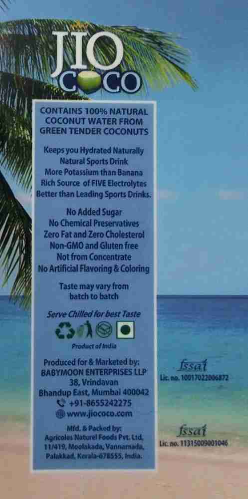 MOJOCO Refreshing Coconut Water,Made Using Real Tender Coconut