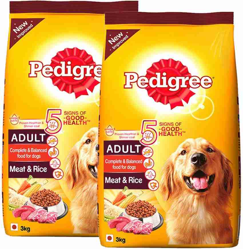 Pedigree meat best sale and rice 3kg