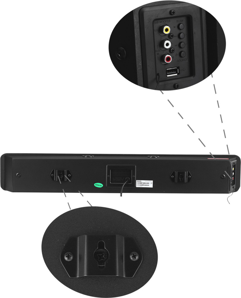Philips HTL1041 40 W Bluetooth Soundbar with Subwoofer