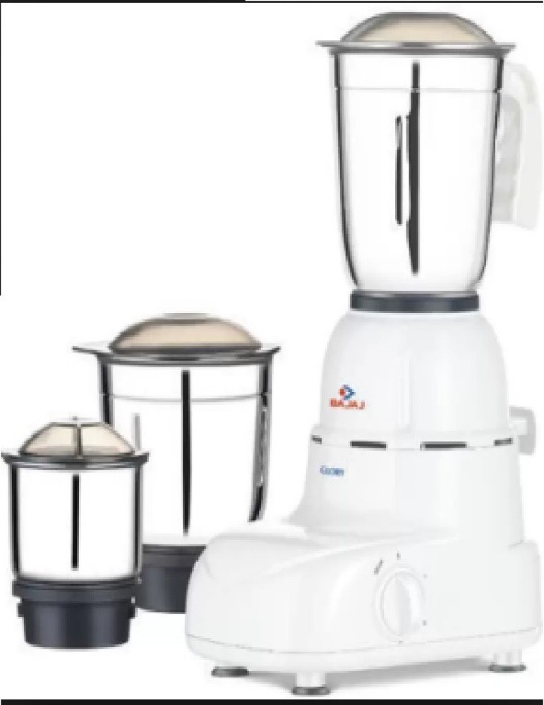 Bajaj Ion 500 Watt Mixer Grinder with 3 Jars (White)