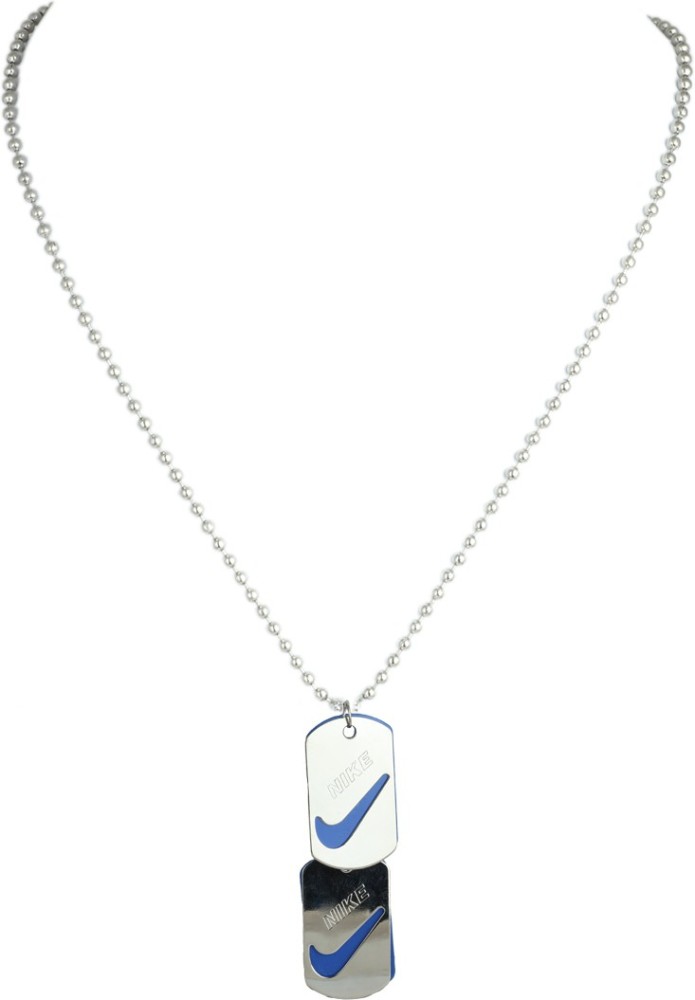 Nike Swoosh Pendant/Chain/Necklace (Silver) - Stainless Steel
