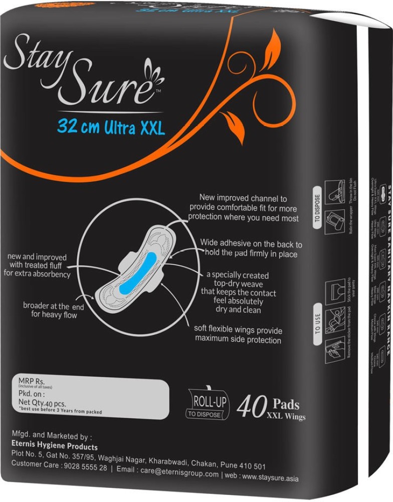 Staysure STAY SURE 32CM ULTRA 40 + 10 Sanitary Pad, Buy Women Hygiene  products online in India