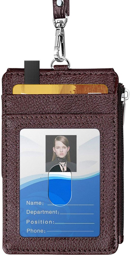 ELV Badge Holder Wallet, Aluminium ID Badge Card Holder Heavy