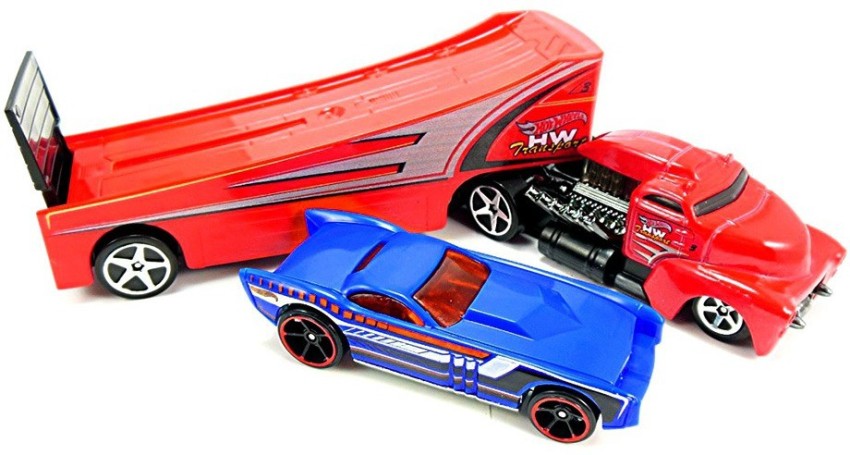HOT WHEELS Super Rigs Rock N Race Red Hauler - Super Rigs Rock N Race Red  Hauler . Buy Hot Wheels transporter with a car toys in India. shop for HOT  WHEELS