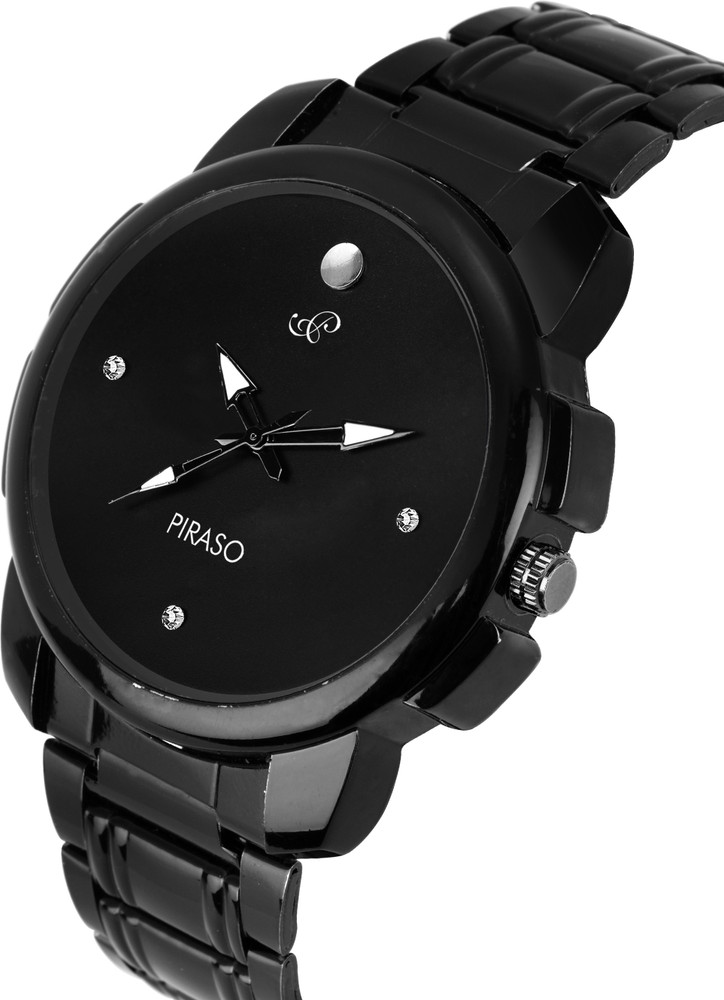 PIRASO 2023 BK CH LATEST DESIGN BLACK WATCH WITH BLACK DIAL