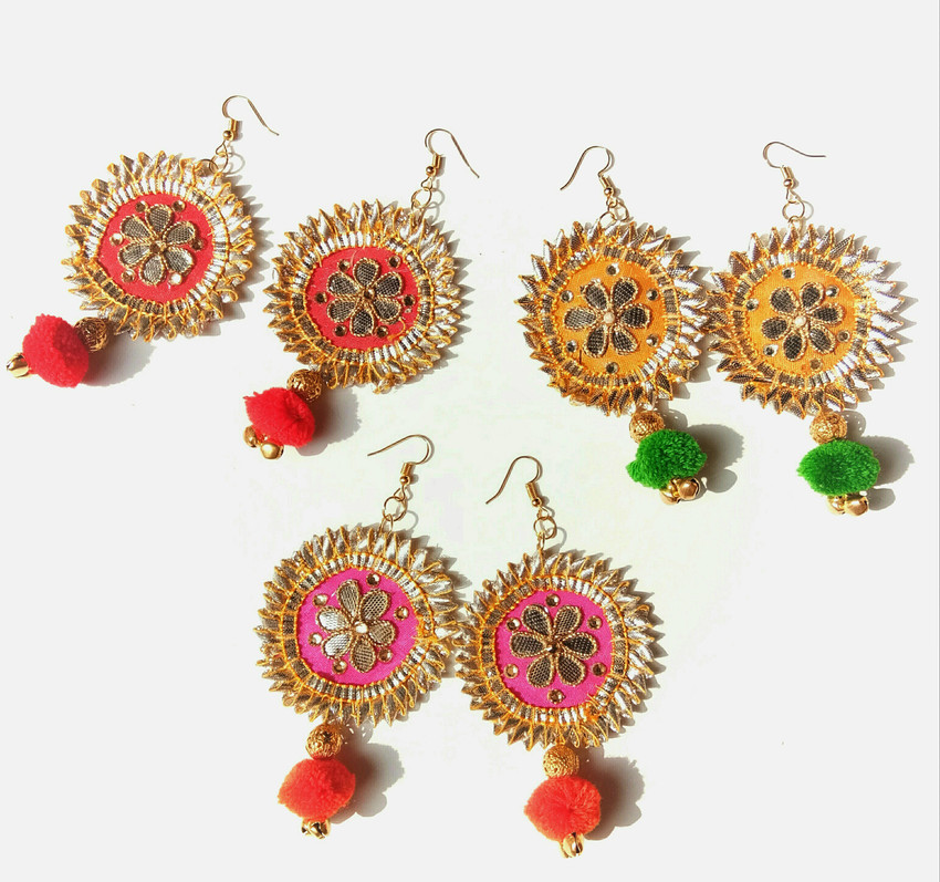 Gota patti clearance earrings