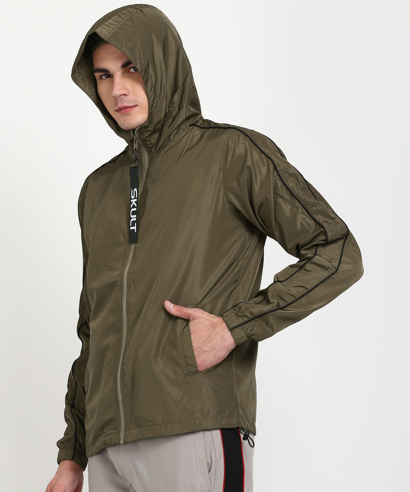 Skult olive hoodie top