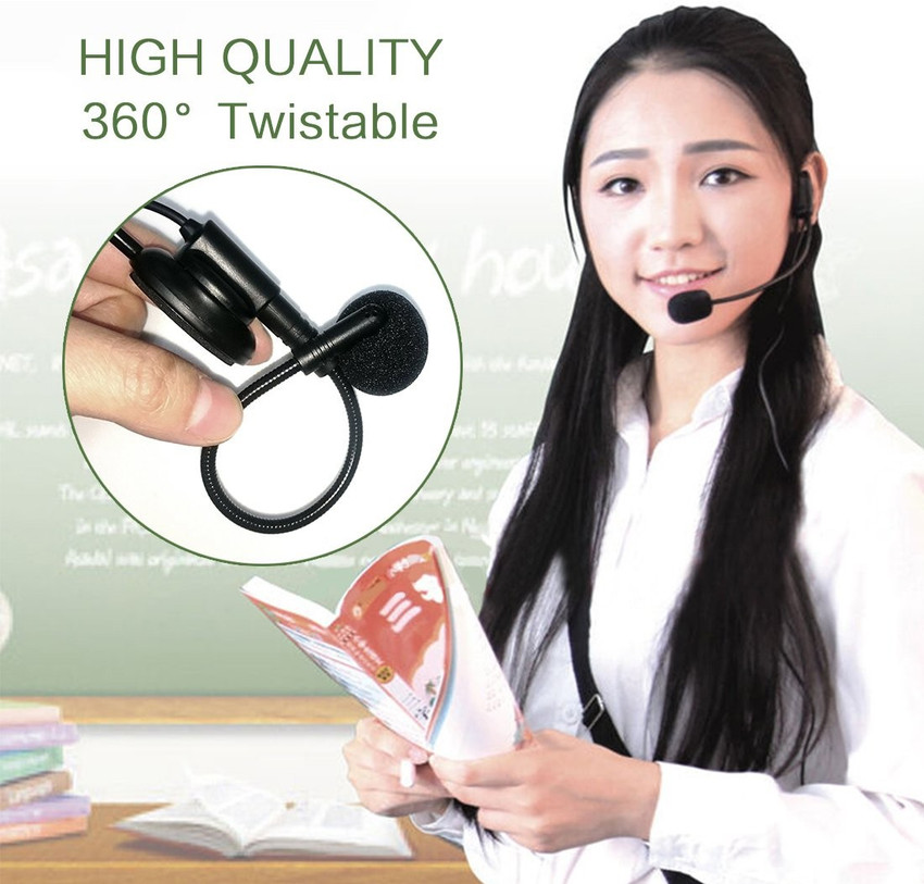 LIFEMUSIC Universal Headphone Neckband Neck Mic and Cordless