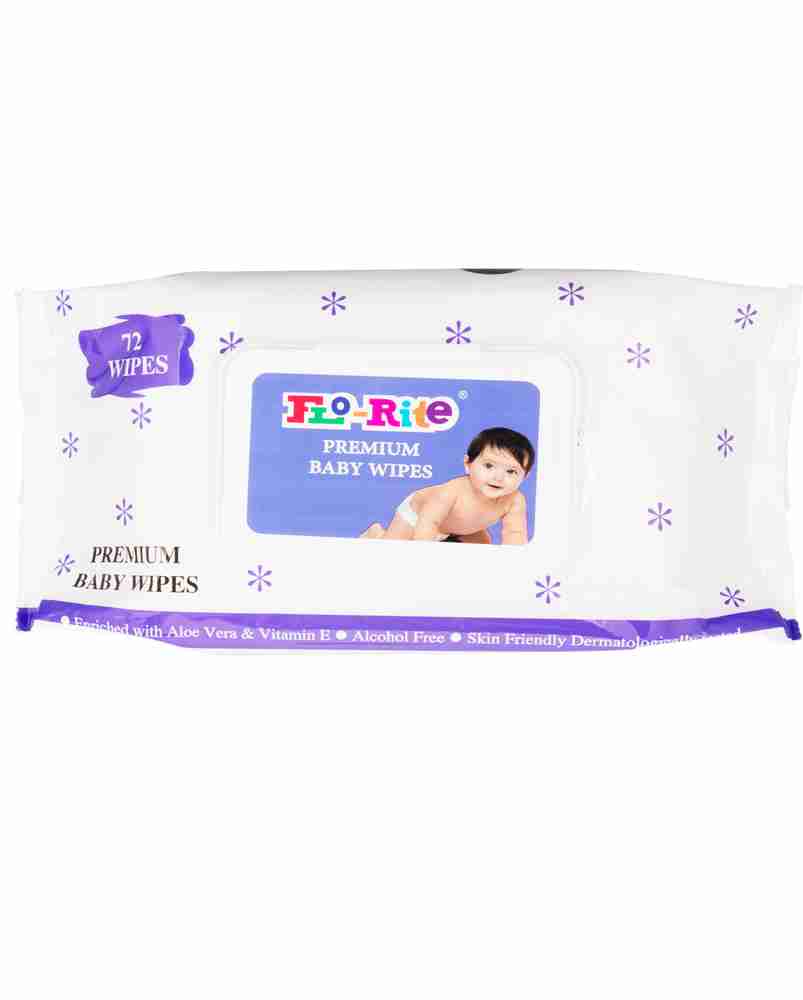Florite Premium Baby Wet Wipes with Aloe Vera and Vitamin E 72