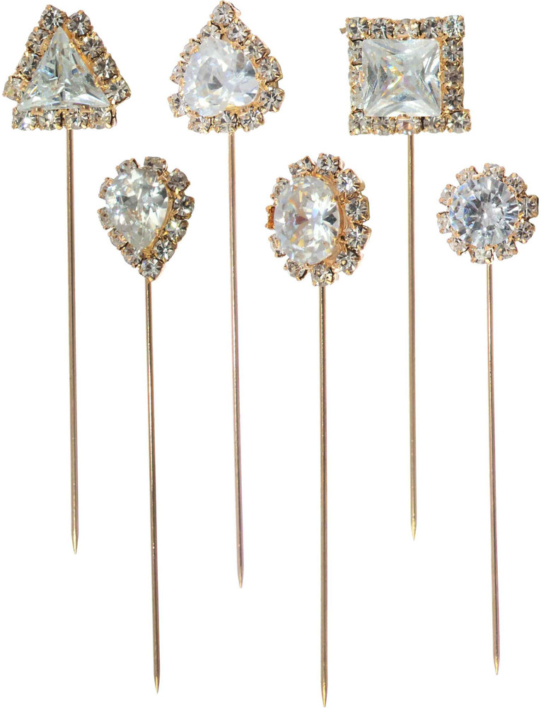 One Personal Care Square Pear Heart Triangle Oval Circle Diamond Stone Inspired Classy Finish Pins for Stole Abaya Hijab Scarf Brooch Price in India Buy One Personal Care Square