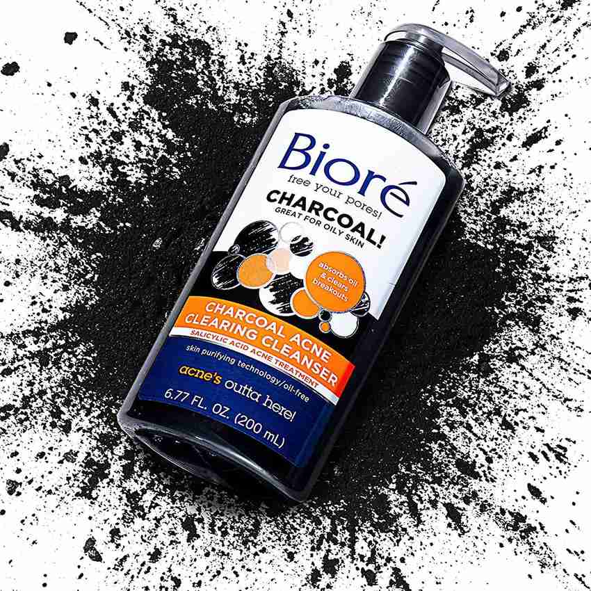Bioré acne's outta here charcoal acne clearing cleanser discount