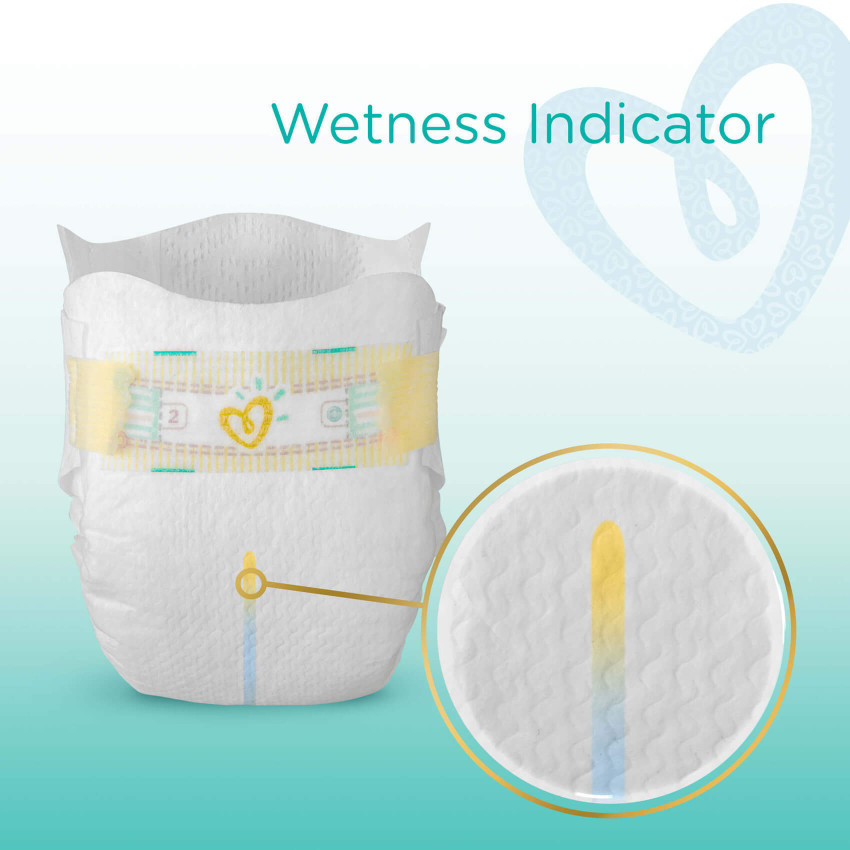 Pampers diapers top with wetness indicator