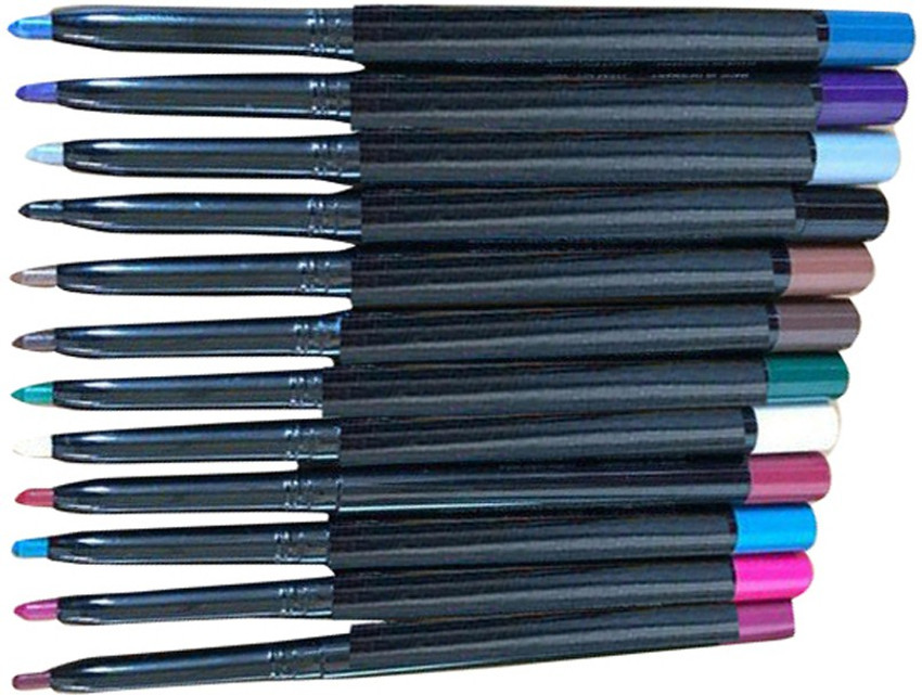 Futaba Waterproof Mixed Colors Eyeliner Pencil Set 12Pcs 12 g