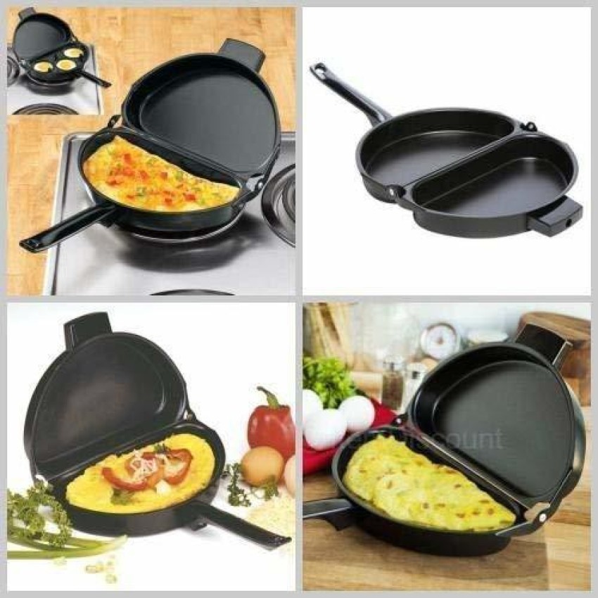 Drake Non Stick Folding Omelette Pan Omelette maker fryer Fry Pan 12 cm  diameter with Lid 2 L capacity Price in India - Buy Drake Non Stick Folding  Omelette Pan Omelette maker