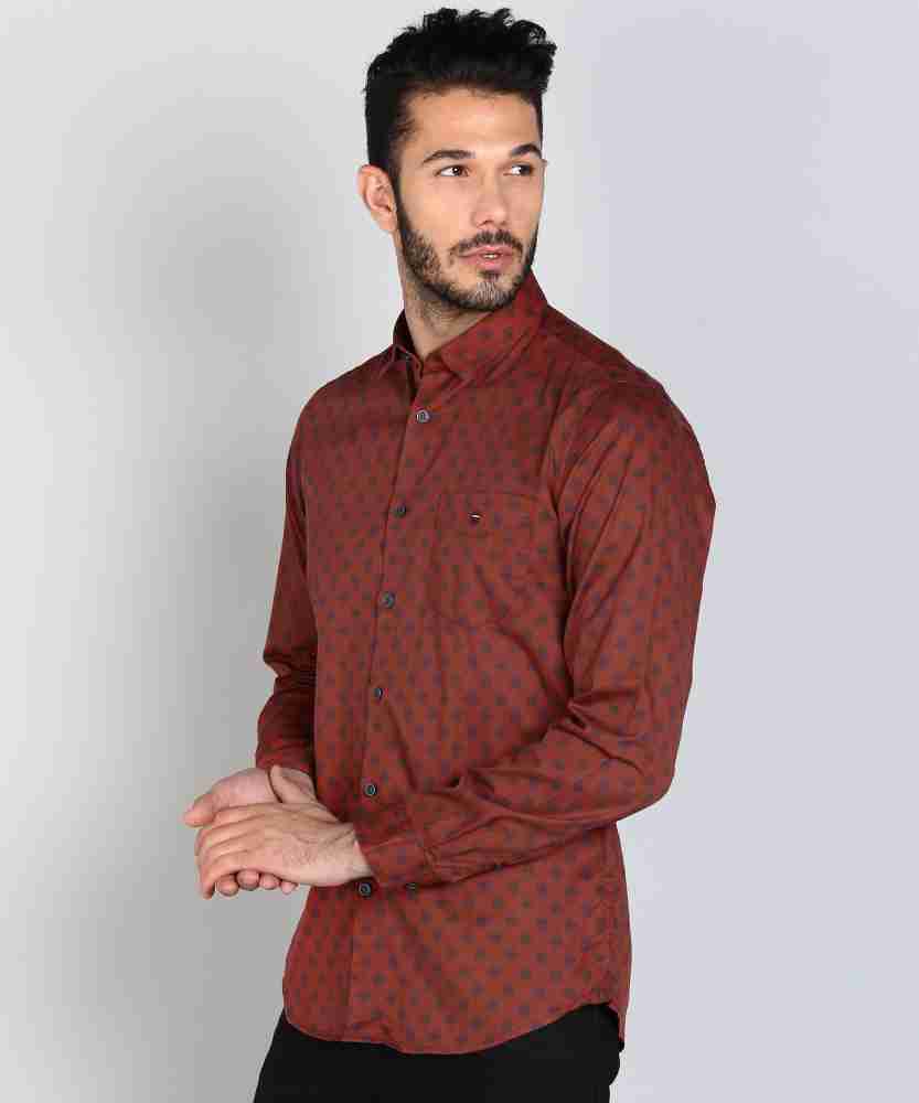 Louis Philippe Sport Men Printed Casual Red Shirt - Buy Louis