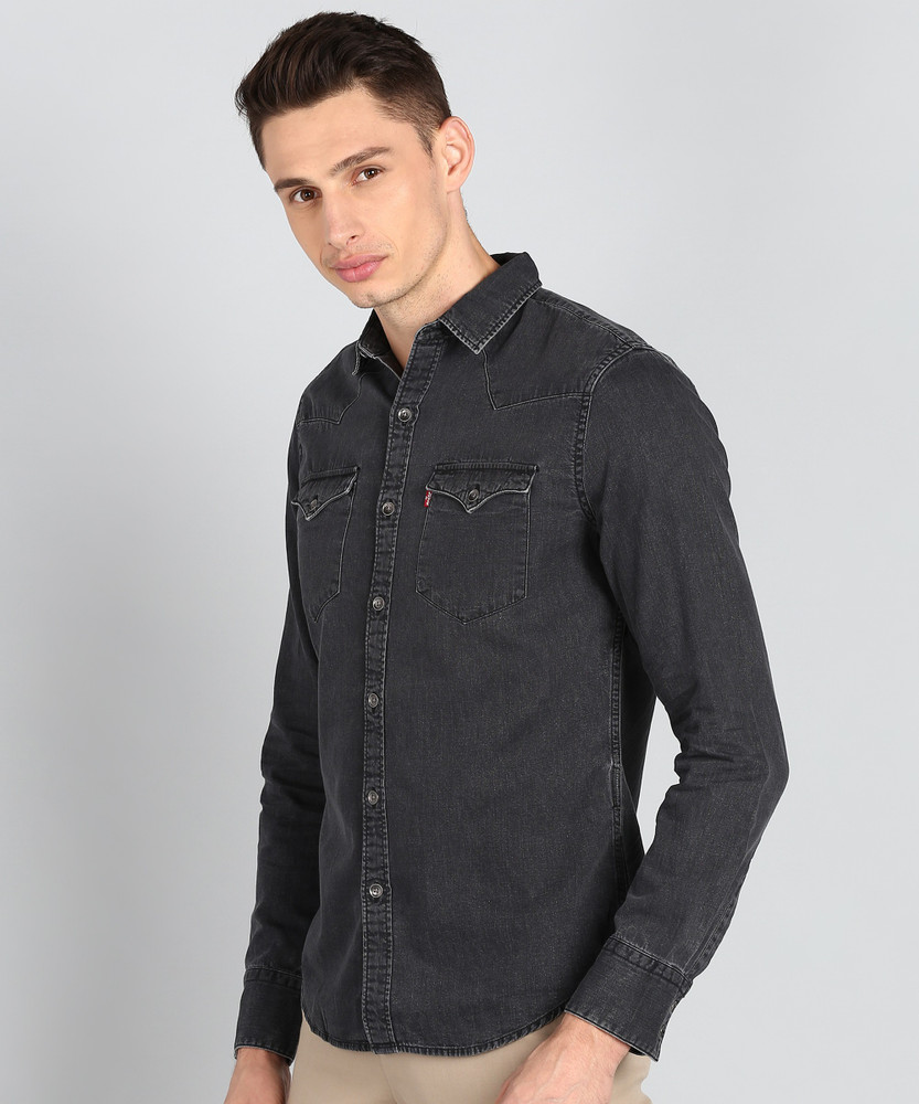 LEVI S Men Solid Casual Grey Shirt Buy LEVI S Men Solid Casual Grey Shirt Online at Best Prices in India Flipkart