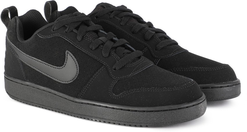 Nike black court shop borough low sneakers