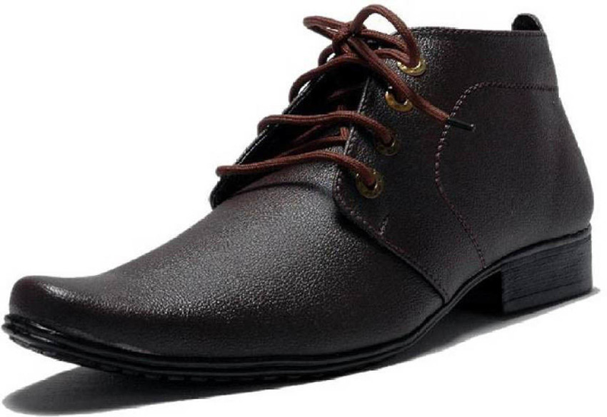 OORA OORA Men s Faux Leather Brown Color Ankle length Shoes Office Wear Formal Boots Lace Up For Men Buy Brown Color OORA OORA Men s Faux Leather Brown Color Ankle length Shoes