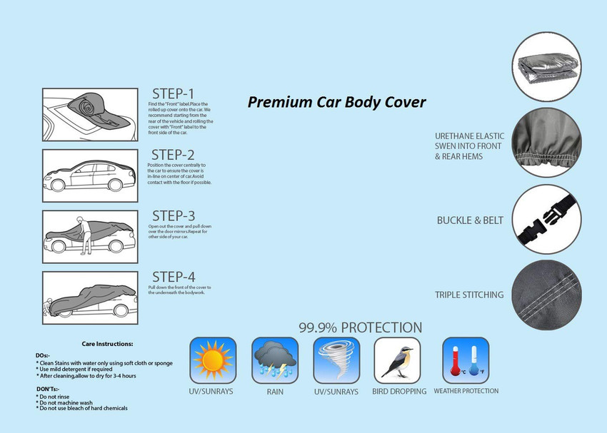 RAIN SPOOF Car Cover For BMW Z4 (Without Mirror Pockets) Price in