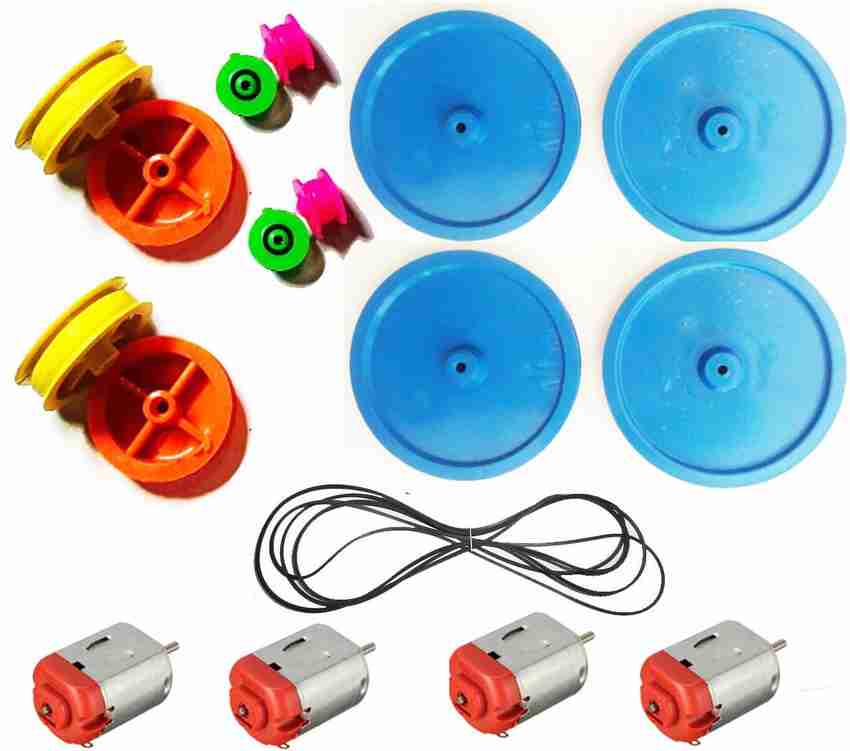 ESP DC Motor with Pulley Wheel Kit Electronic Components Electronic Hobby Kit Price in India Buy ESP DC Motor with Pulley Wheel Kit Electronic Components Electronic Hobby Kit online at Flipkart