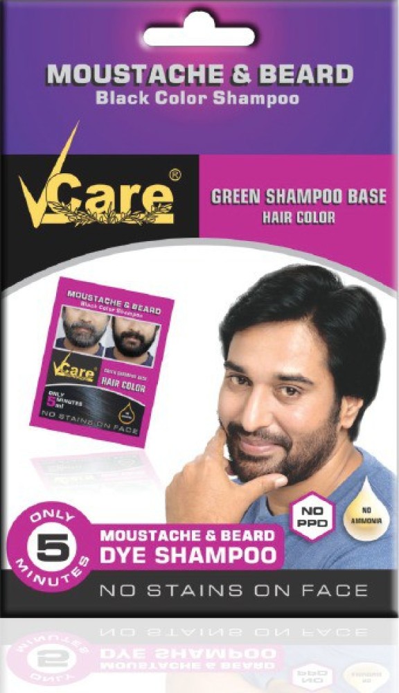 Amazon.com : Pack of 8 Vcare Shampoo Hair Color Black - 25ml : Beauty &  Personal Care