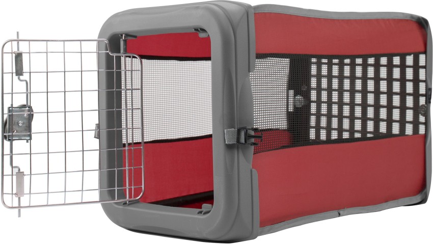 Sportpet Designs Travel Pop Up Crate Red for Dogs, Large, Red / Grey