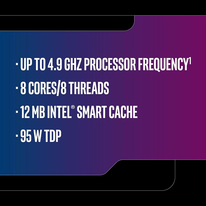 Intel Core i7 9700K Desktop 9th Generation Processor 8 Cores up to