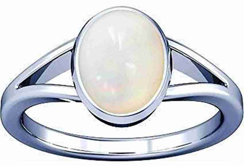 Silver ring opal on sale stone