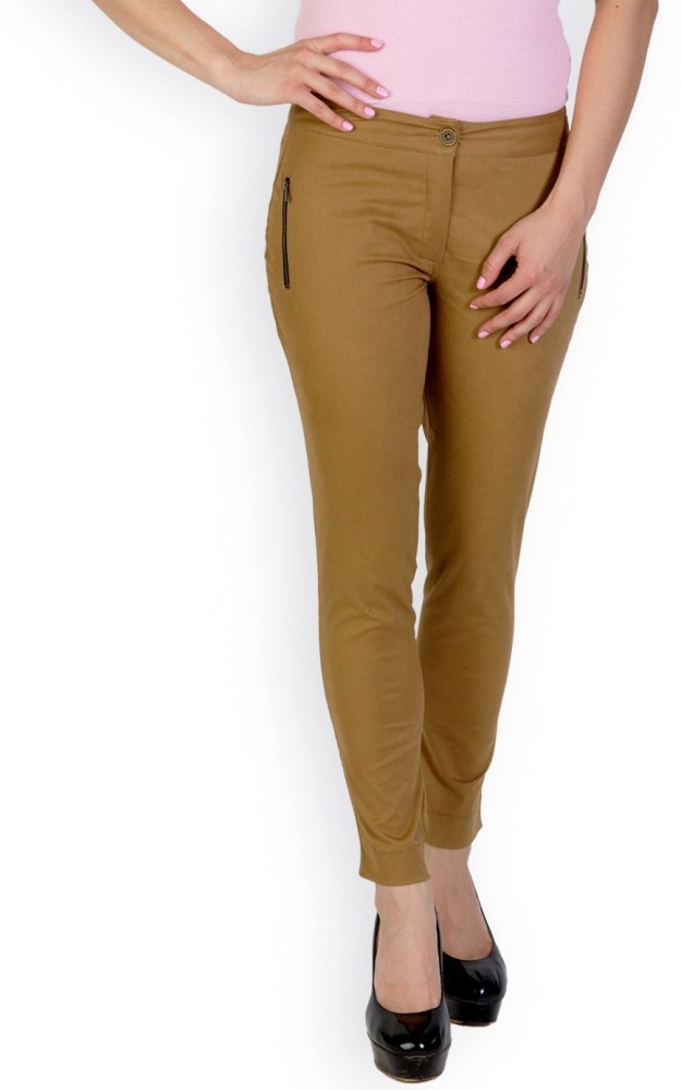 Buy Vasavi Women Yellow Slim fit Cigarette pants Online at Low Prices in  India  Paytmmallcom