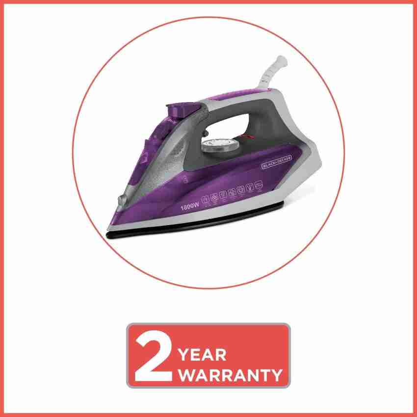 Black and decker steam iron shop 1800w with detachable tank bxir1801in