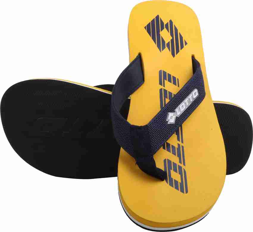 LOTTO Men YELLOW NAVY PENNY SLIPPERS For MEN 7 Flip Flops Buy