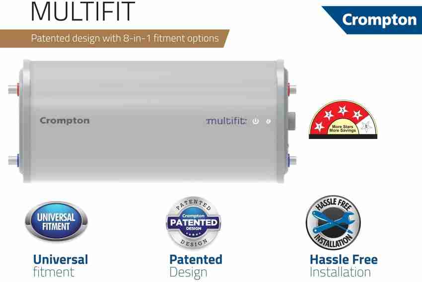 Crompton 15 L Storage Water Geyser (Multi-Fit, White) Price in India - Buy  Crompton 15 L Storage Water Geyser (Multi-Fit, White) online at Flipkart.com
