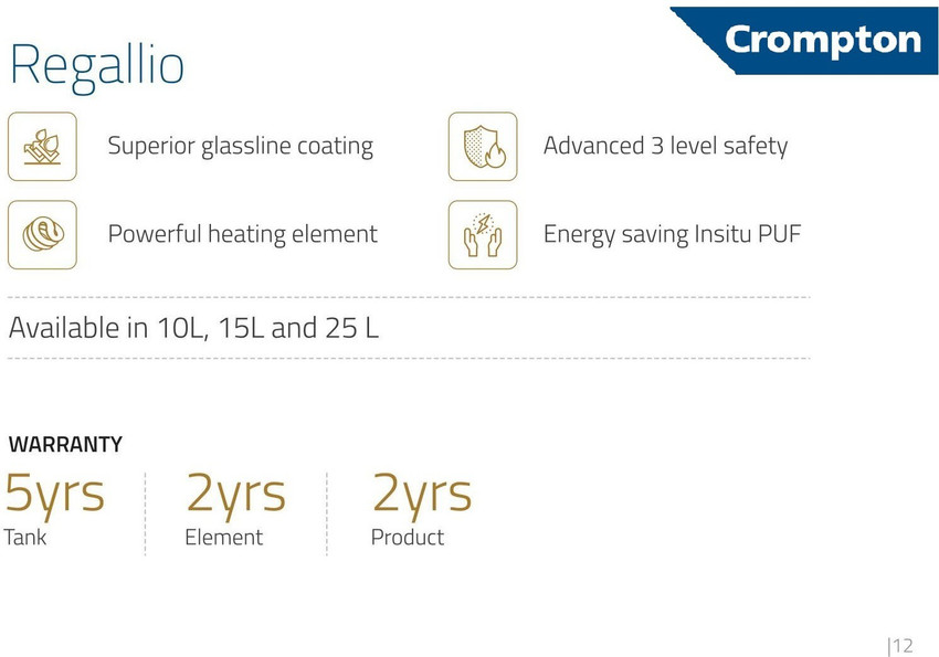 Crompton 10 L Storage Water Geyser (Regallio, White, Grey) Price in India -  Buy Crompton 10 L Storage Water Geyser (Regallio, White, Grey) online at  Flipkart.com