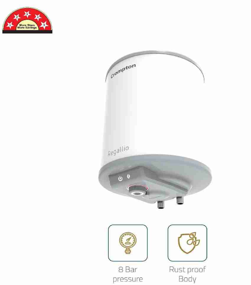 Crompton 15 L Storage Water Geyser (Regallio, White, Grey) Price in India -  Buy Crompton 15 L Storage Water Geyser (Regallio, White, Grey) online at  Flipkart.com