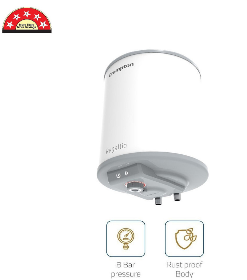 Crompton 15 L Storage Water Geyser (Regallio, White, Grey) Price in India -  Buy Crompton 15 L Storage Water Geyser (Regallio, White, Grey) online at  Flipkart.com