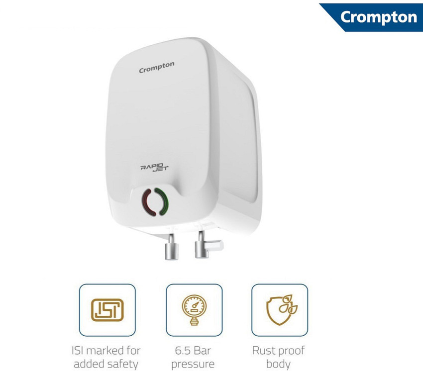 Crompton 3 L Instant Water Geyser (AIWH-3LRPIDJT3KW5Y Rapid Jet, White)  Price in India - Buy Crompton 3 L Instant Water Geyser (AIWH-3LRPIDJT3KW5Y Rapid  Jet, White) online at Flipkart.com
