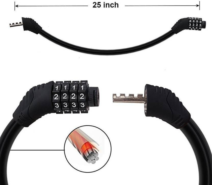 Mobfest Multipurpose Resettable Lock For Cycle Helmet Bike and