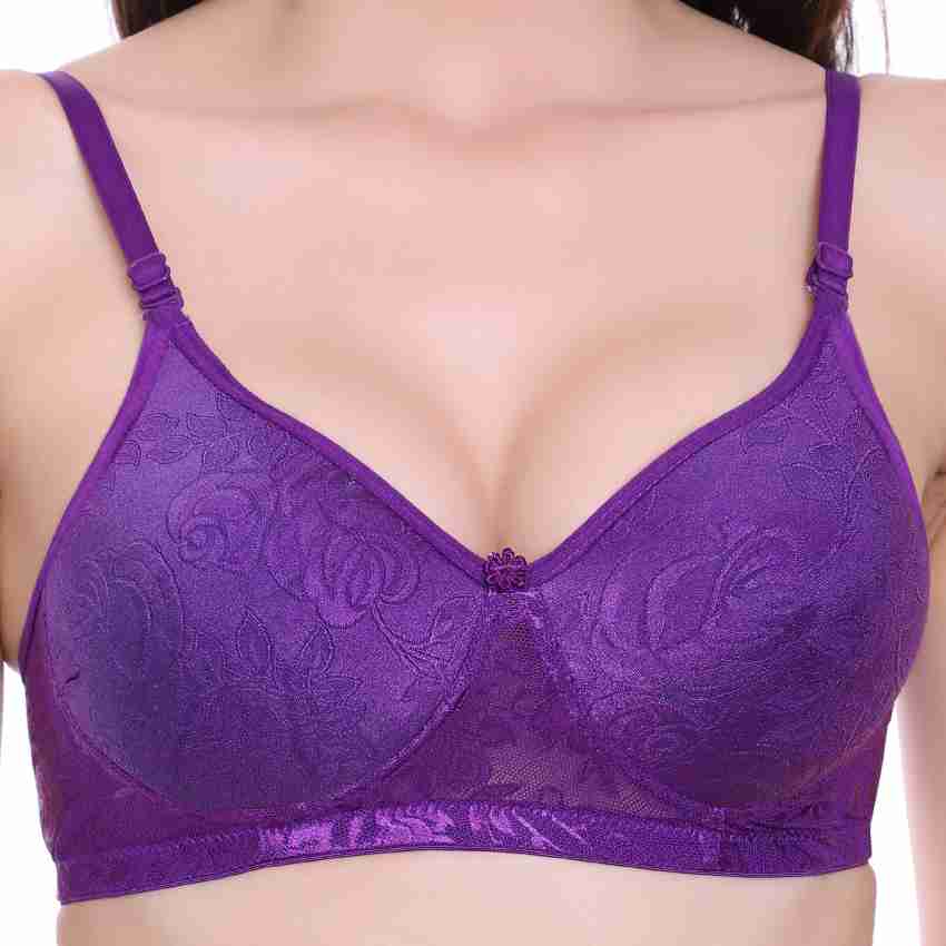 Buy online Purple Lace Detailed Full Coverage Regular Bra from lingerie for  Women by B'zar for ₹499 at 50% off