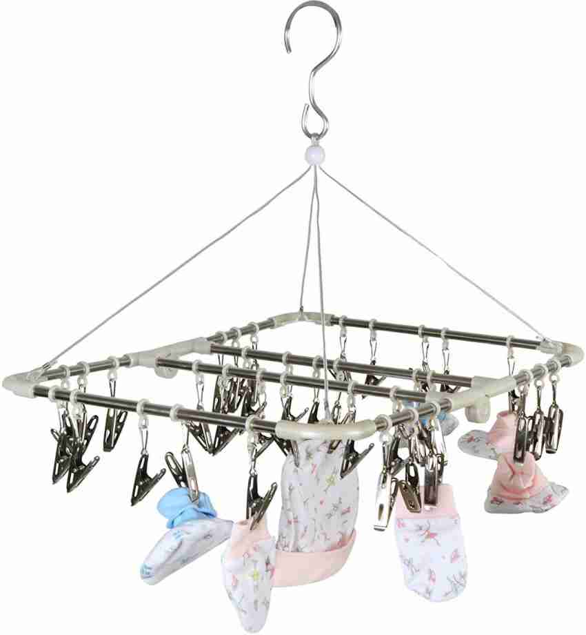 10-pack children's clothes hangers 0-12 years old baby clothes drying rack  baby products clothes hanger newborn stainless steel clothes drying rack  clothes support stainless steel clothes hanger anti-slip household baby  clothes hanger