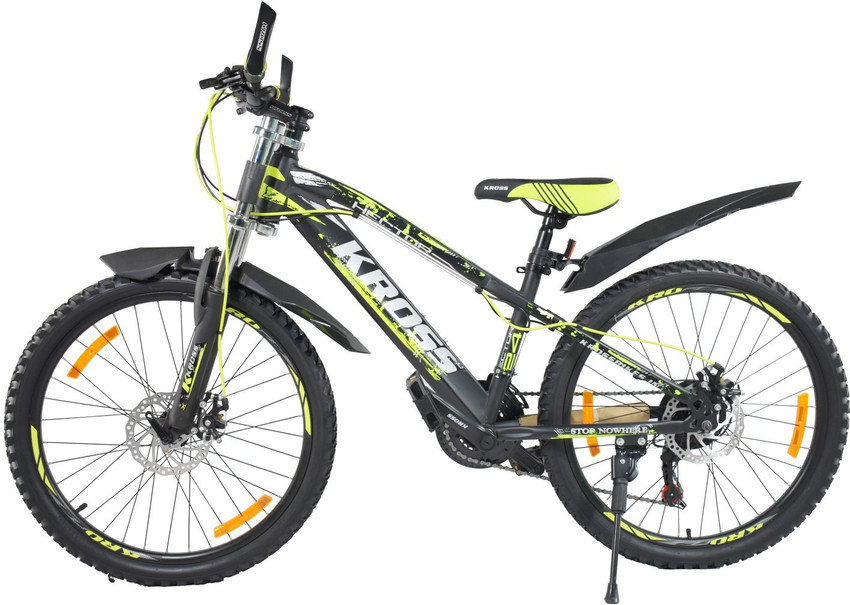 Kross Hector Bike For Teenagers Black Yellow 24 T Mountain Cycle