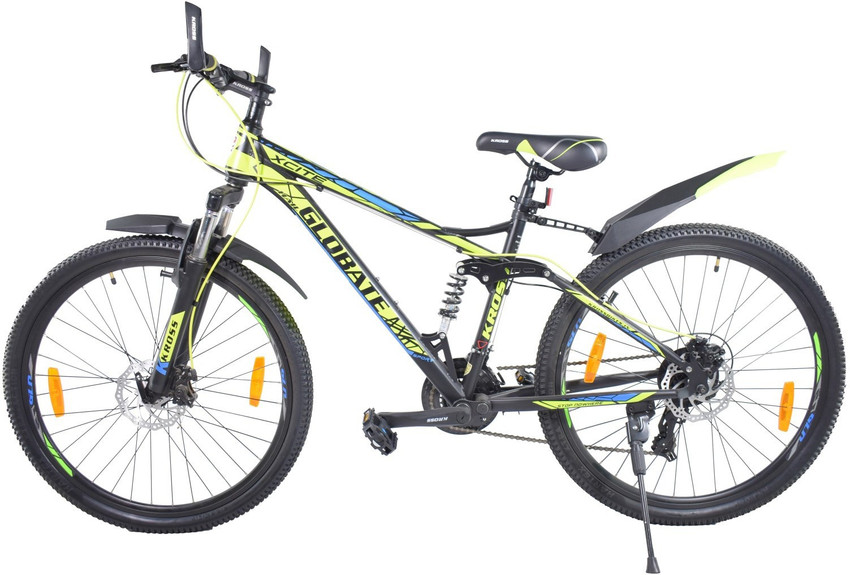 Kross Globate Xcite Bike For Adults Black Green 27.5 T Mountain